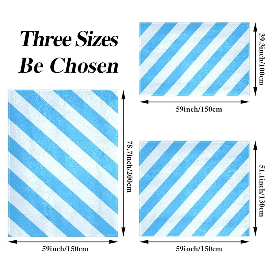 ネイビーとホワイトのストライプブランケット Amazon｜女性用のスローブランケット、ソファ用ブランケット